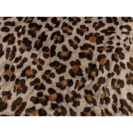 Double Sided Super Soft Cuddle Fleece Fabric Material Sand Leopard 1MTR