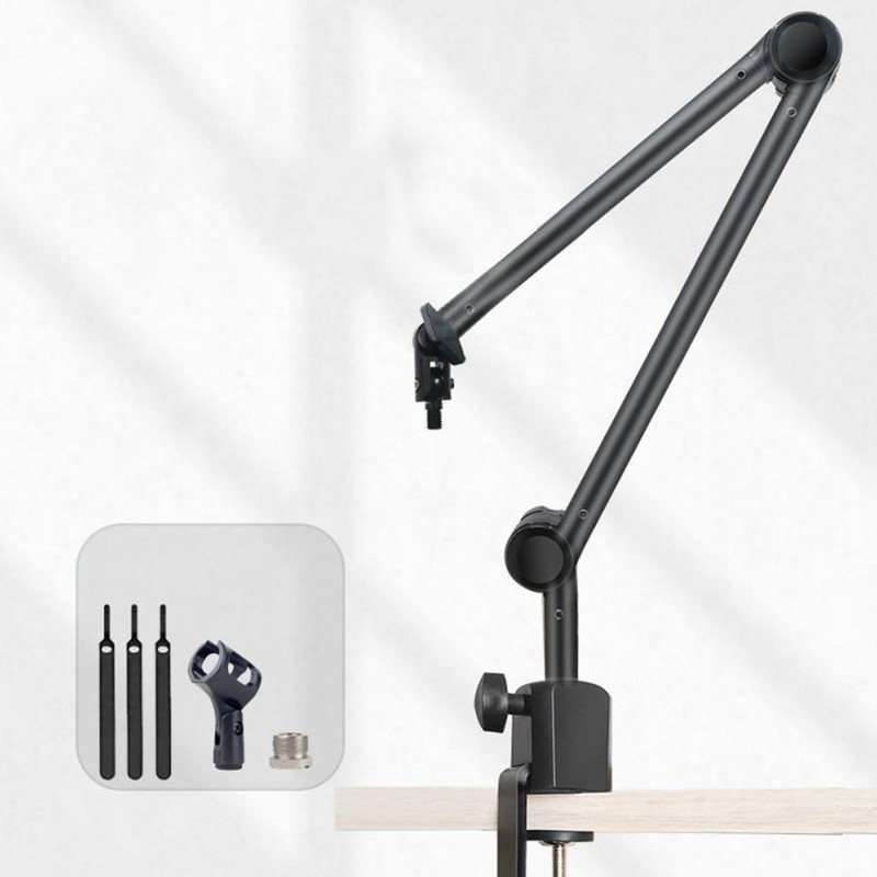 Microphone Arm Stand 180 Degree Adjustable Stable Durable Carbon Steel