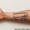 'Double Decker Bus' Temporary Tattoo - Water Resistant, Skin-Safe, Non-Toxic
