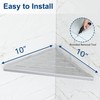 Qeke Corner Shower Shelves, 10” Recessed Tile Shower Shelf, 304