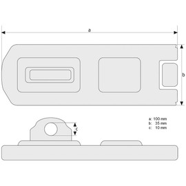 ABUS Hasp 100/100 - Lucchetto per porte a battente, ABUS Security Level 4, colore: Argento