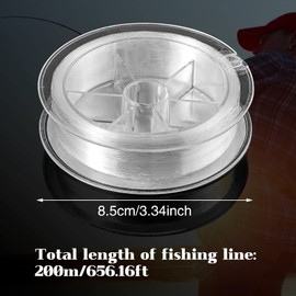 200 M Fishing Wire, 0.26mm Clear Fishing Line 2.5 Spool Invisible Fishing Wire Nylon Line Clear Wire Fishing Wire for Hanging Crafts Fishing