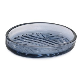 Cornflower Blue Glass Soap Dish