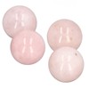 4Pcs Rose Quartz Crystal Balls 0.8in Diameter Clear Negative Energy