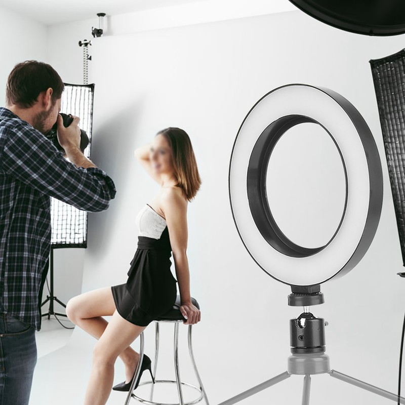 6inch Photography Dimmable LED Video Live Studio Camera Ring Light