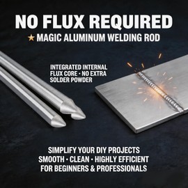 18Pcs Low Temperature Welding Rods, Aluminum Solder Bars with Flux for Stainless Steel Iron Copper, No Welding Powder Needed, DIY Repair