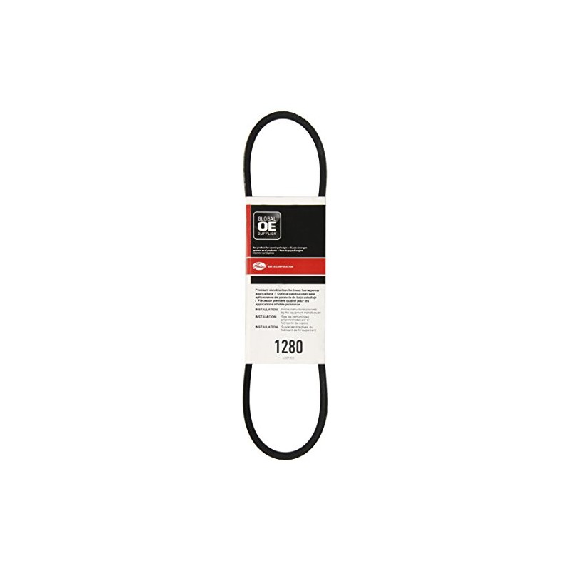 Gates 1280 Truflex V-Belt, 3L Section, 3/8" Width, 7/32" Height,