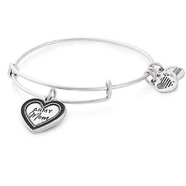 Alex and Ani Women's Army Mom Bangle Bracelet, Rafaelian Silver
