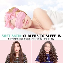 Gwabee- Rizadores de pelo sin calor para la noche: nuestra diadema de satén para rizos durante la noche ofrece una nueva forma de lograr ondas natural