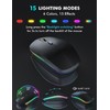 Wireless Keyboard and Mouse Combo - Large Print, RGB Backlit,
