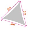 Greenbay Sand Patio Anti-UV Shade Sail - 2x2x2m Triangle -