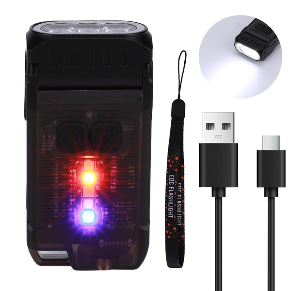 AWSGHLF V15 EDC Pocket Torch - Small Powerful Flashlight 180°Head