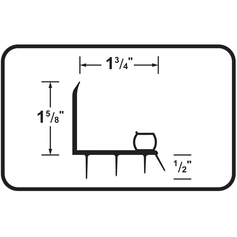 M-D Building Products 82578 36 in. Brown Vinyl L-Shape Screw-on