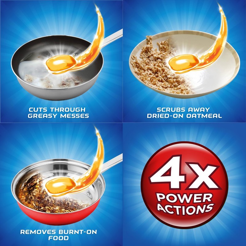 Finish Gelpacs Dishwasher Detergent, Orange Scent, 54 Count