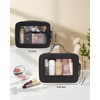 FFpaw Clear Makeup Bag Set for Women, Transparent Travel Cosmetic