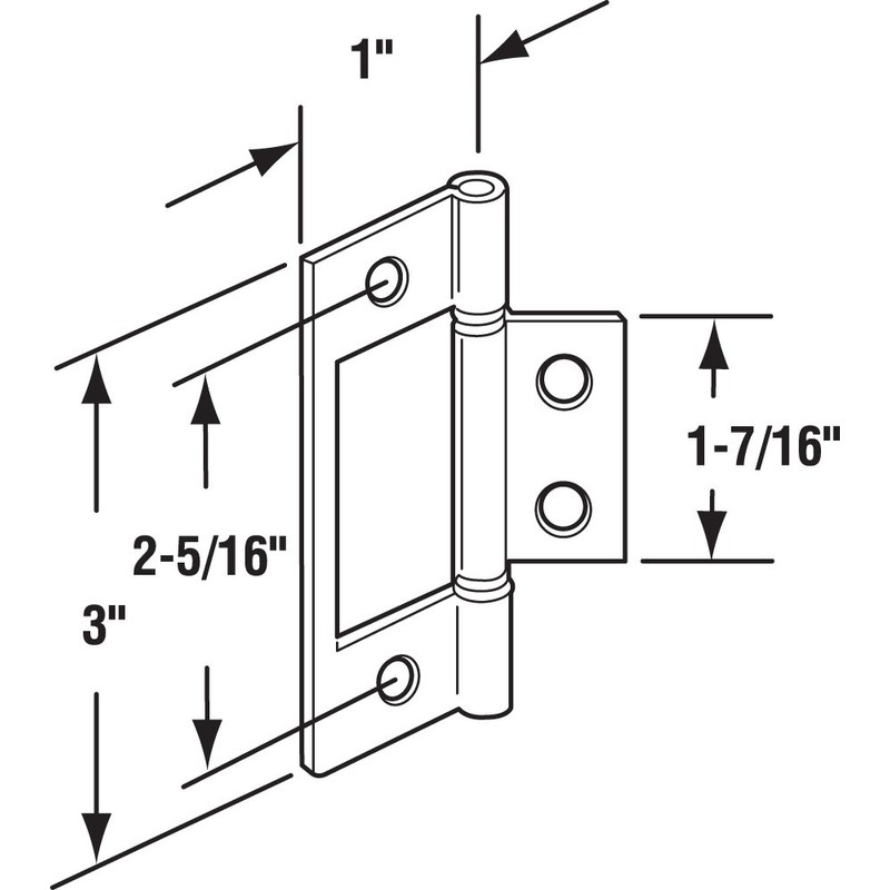 Prime-Line Products N 7273 Door Hinge, 3 Inch, Nickel