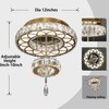 Flashing God Dia 12" Crystal Mini Chandelier Crystal Gold Ceiling