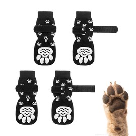 Rumyve Dog Socks Indoor Non-Slip,Dog Grip Socks with Traction Control Indoor Hardwood Floor Wear,4pcs of Adjustable Dog Socks for Super Small to Oversized Dogs(Size M