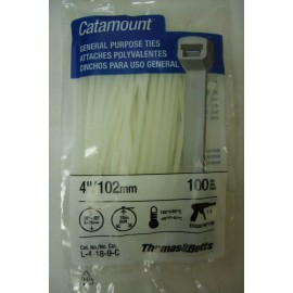 Thomas & Betts (100-Pk) Thomas & Betts Catamount 4" Miniature Cable Tie Nylon L-4-18-9-C