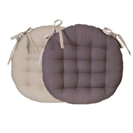 Atout Ciel Round Seat Cushion Two Tone Diameter 40cm