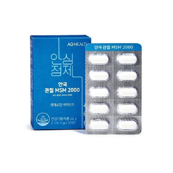Anguk Health Joint MSM2000 60 tablets, 10 boxes (10 months supply), single option / 안국건강 관절MSM2000 60정 10박스(10개월분), 단일옵션