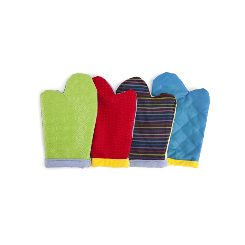 ALDONZA guantes con telas de diferentes texturas para estimulación temprana