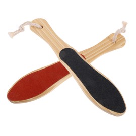 WOONEKY 2pcs Wooden Foot Scrubbing Board Foot Exfoliating Tool for Smooth Care for Home Travel Gentle Callus Remover for Parents Friends