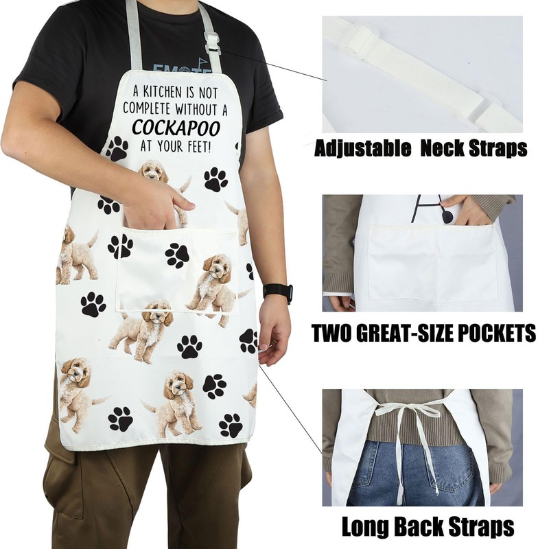 CENWA Cockapoo Gifts for Dog Lovers Owners Cooking Baking Aprons