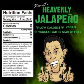 Steve-O's Heavenly Jalapeño Hot Sauce | Zesty Green Verde Sauce for Marinades, BBQ, Veggies, Eggs & Potatoes | 5 fl oz