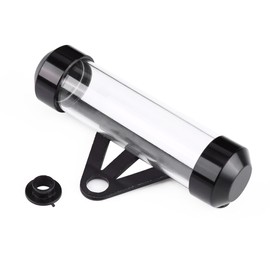 Motor Tax Disc, Universal Motorcycle Motorbike Secure Tube Holder Motorcycle Document Holder Tube, Porte Assurance Moto Cylindrical e Waterproof Black Black, Silver, (Black)