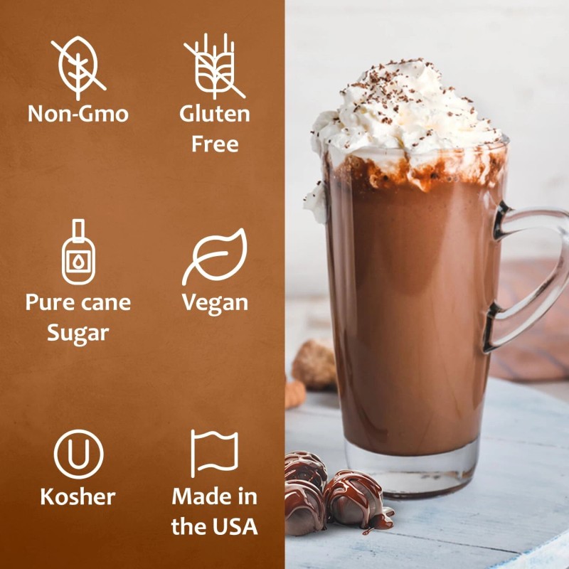 Syruvia Swiss Chocolate Mocha Syrup 25.4 fl oz, Perfect for