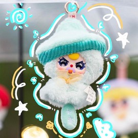 Baby three Sunny Doll Plush Blind Box Keychain – Cute Weather Charms, Teru Teru Bozu Surprise Hanging Plushies for Bags & Gifts, Collectible Soft Toy:_Single Box (1 pcs)