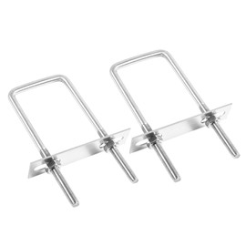 Skweawert Square U-Bolts Tightening 2 Pcs M6x31x100mm Inner Width 304 Stainless Steel Square U-Bolts with Nuts Frame Plate for Automobiles Trailer, Ski Boat, Sailboat Trailer