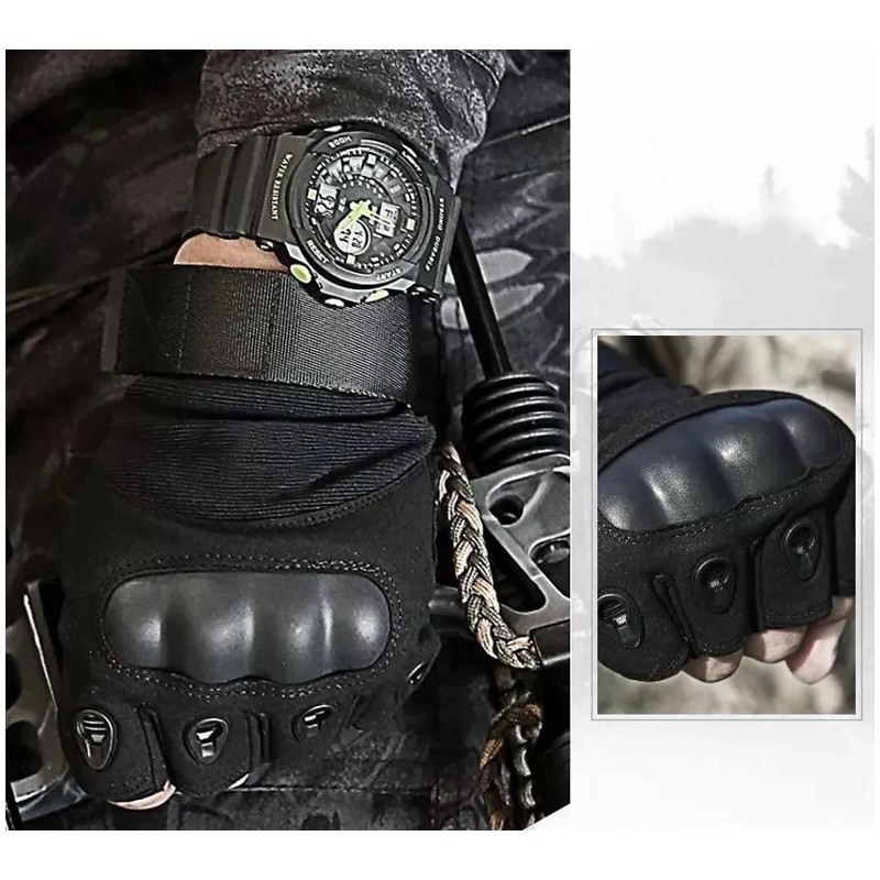 AKINZABO Guantes Tácticos De Medio Dedo, Para Deportes, Fitness