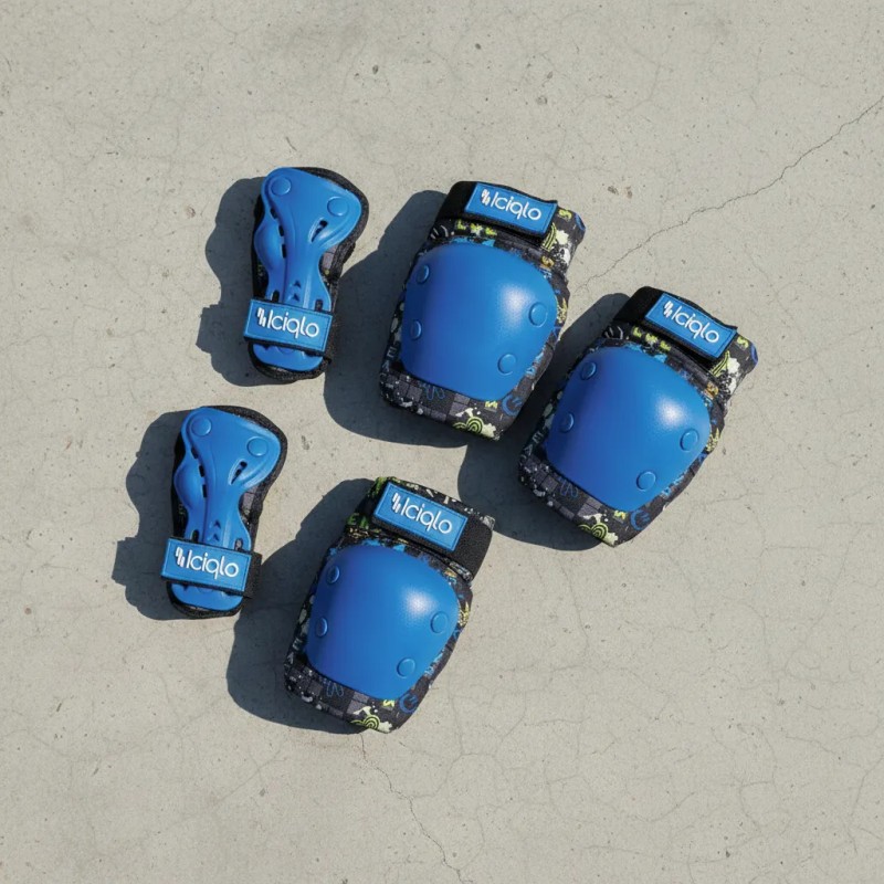 Kit Protecciones Adulto Rodilleras Coderas Muñequeras Iciqlo Azul