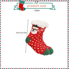 Christmas Slipper Sock,Christmas Fluffy Socks Ladies Non Slip Winter Socks Christmas Socks Warm Bed Socks,Soft Fleece Sock Fluffy Slipper Socks for Women Men Winter Christmas Party Gift (RedX)