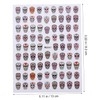 Healvian 4sets Press Nails Gel Nail Stickers -Slide Decals Assortment
