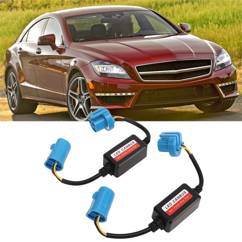 2Pcs Headlight Decoder 9007 HB5 Plug 12V DC Error Anti