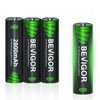BEVIGOR AA Rechargeable Batteries 2800 mAh High Capacity 1500 Cycle,