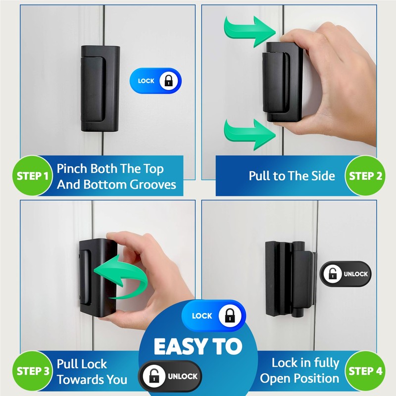 Dwell+Good Door Locks (2-Pack) - Easy To Install Aluminum Home