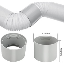 Exhaust Hose Adapter 130 mm, Air Conditioning Hose Adapter, Ventilation Pipe Connector, Air Conditioning Hose Coupling, for Air Conditioning, Tumble Dryer, Cooker Hood