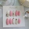 Lovely pink pixie handmade nail tip - Midi Ballet /