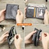Contacts Soft Leather Wallet for Women and Men Small Bifold