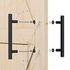 SMARTSTANDARD 12'' Push Pull Sliding Barn Door Handle, Double-Sided Barn