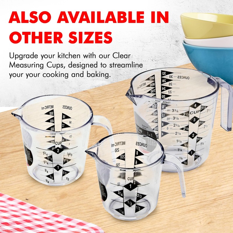 Chef Craft Select Plastic Measuring Cup, 1 Cup Capacity, Clear