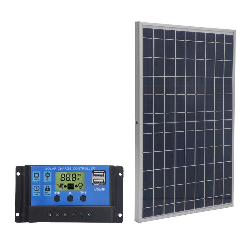 Solar Panel 10W 12V Polycrystalline IP65 Waterproof Portable 30A Solar