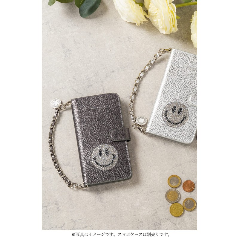 Salon de Alphard Smartphone Strap, Wrist Strap, Short Chain, Leather,