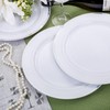 bUCLA 30PCS Silver Plastic Dinner Plates - Premium Heavy Duty