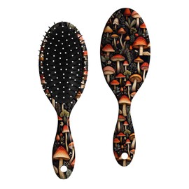 GABraden Hair Brush,Detangling Hair Brush,Soft Bristles for Effortless Tangle Removal,Detangler Hairbrush For Women Men Boys Girls Wet Dry All Hair Types (Red Mushrooms)