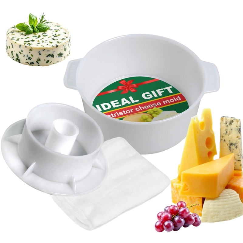 PetriStor Cheese Mold for Cheese Making Cheese with Follower Piston